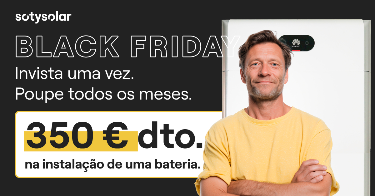 promoção de Black Friday 2025 na instalação de uma bateria solar