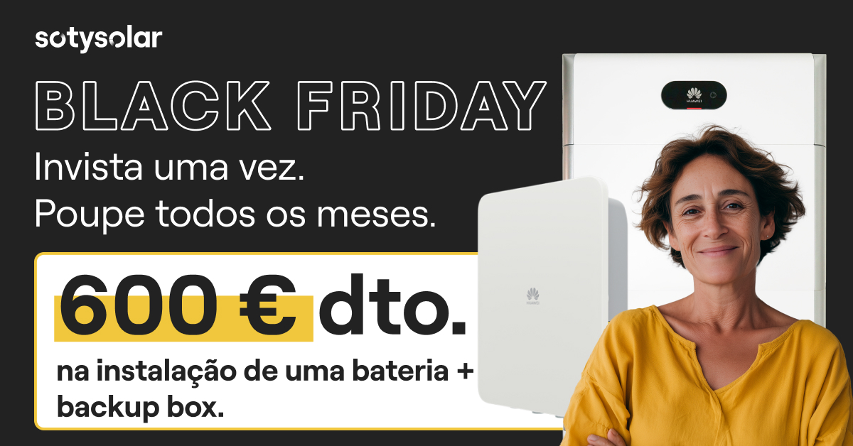 promoção de Black Friday 2025 na instalação de uma bateria e backup box