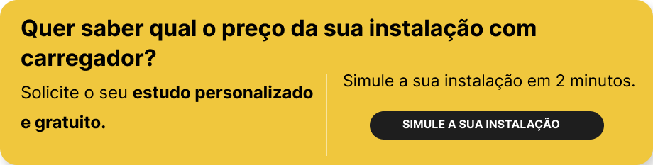 poupança alcançada com um carregador elétrico