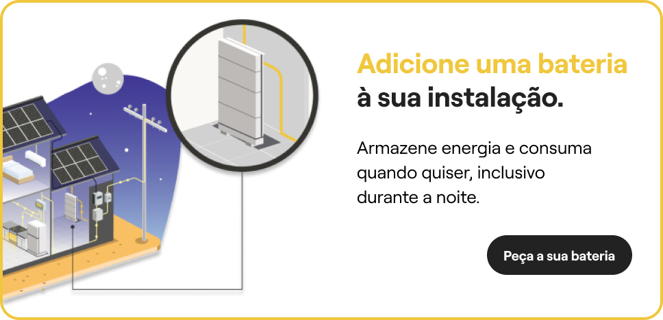 instalar um bateria para aumentar a autonomia energética