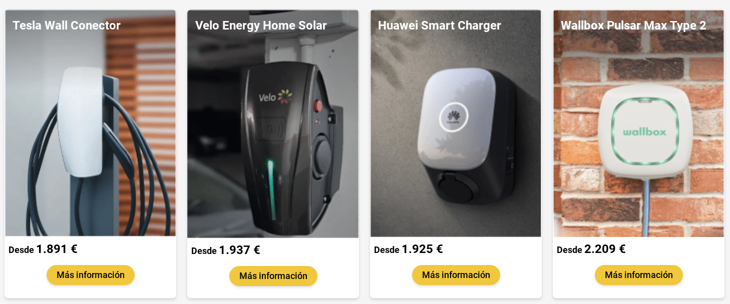 Comprar cargadores para veh&iacute;culos el&eacute;ctricos 