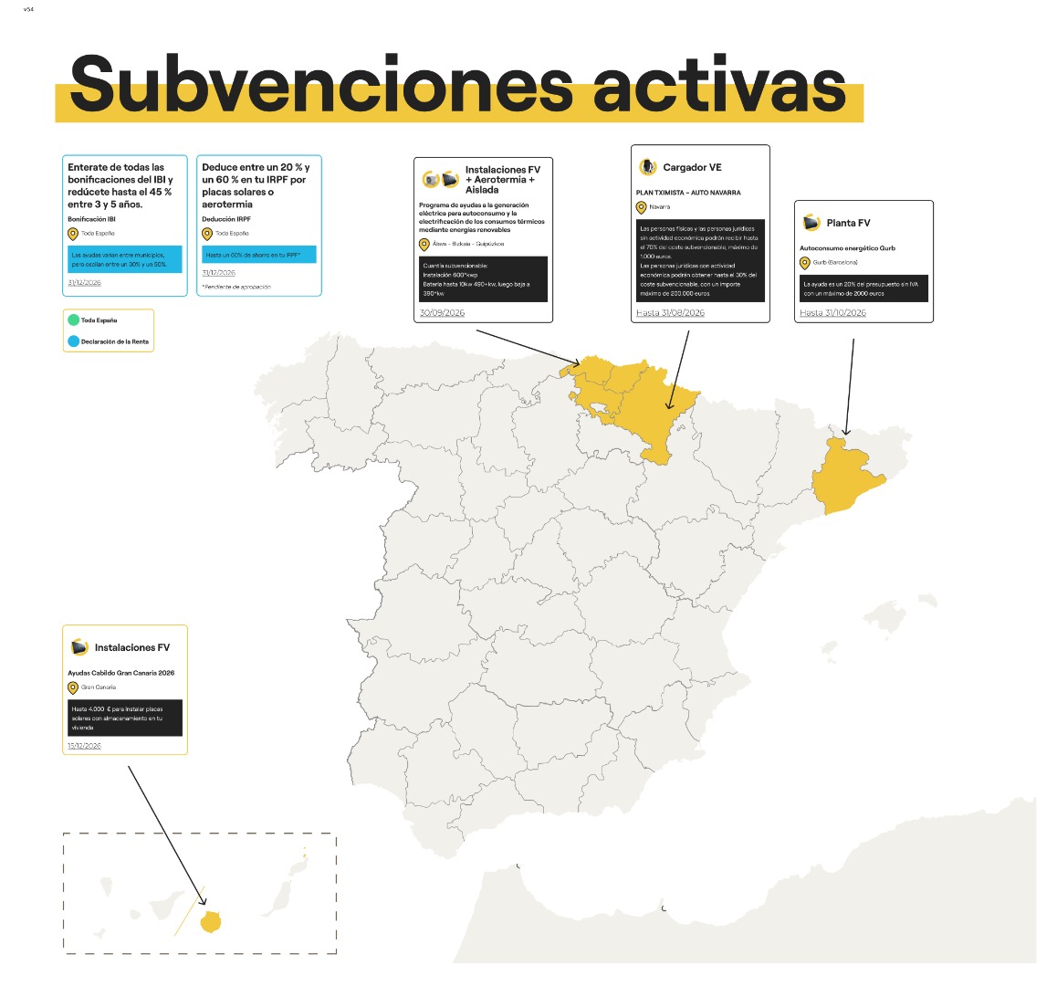 mapa subvenciones placas solares