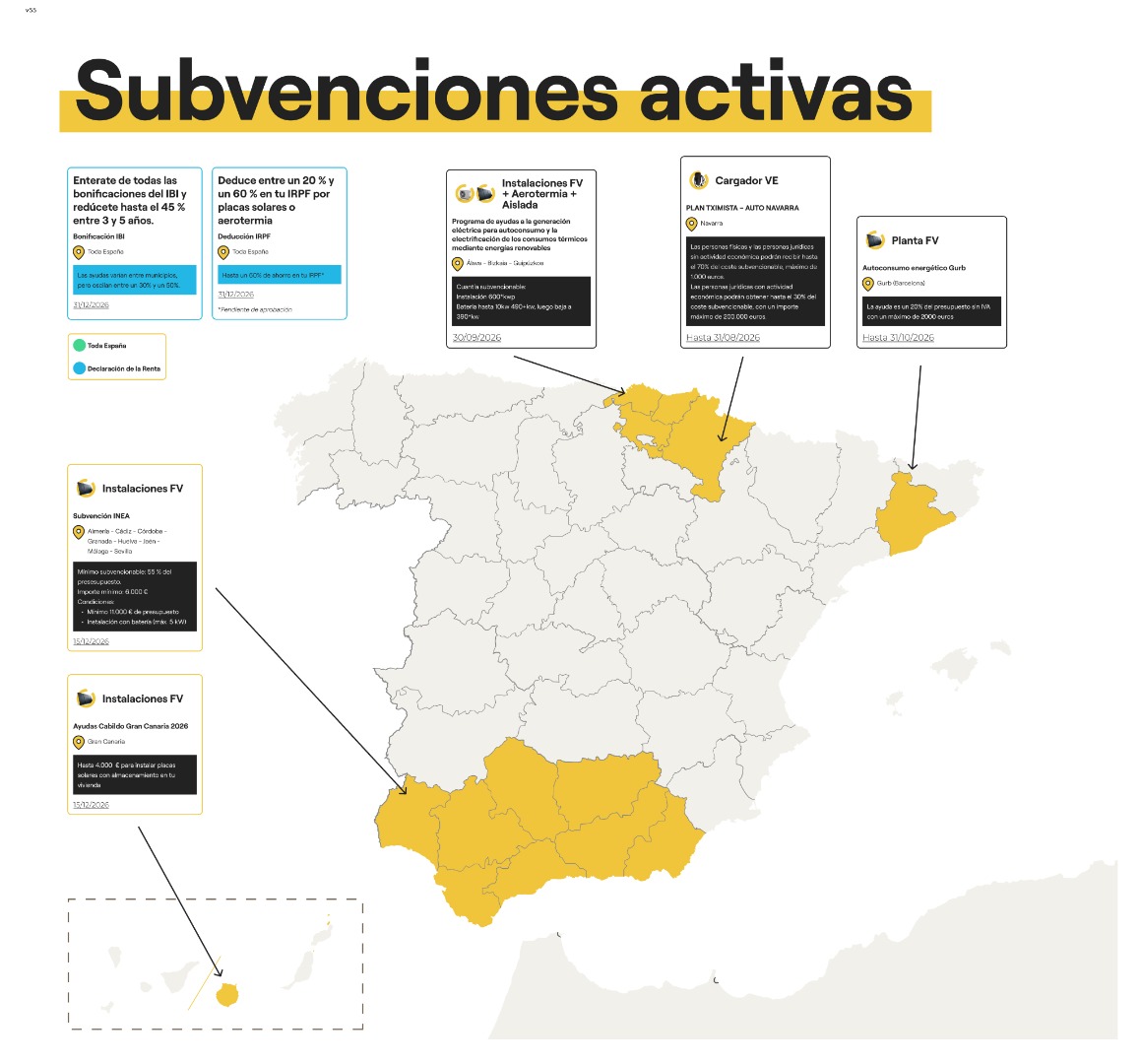mapa subvenciones placas solares